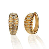 Elegant Geometric Bowknot Earrings For Women Copper Electroplated With Zirconia High End Everyday Fashion Jewelry