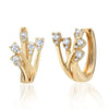 Elegant Geometric Bowknot Earrings For Women Copper Electroplated With Zirconia High End Everyday Fashion Jewelry