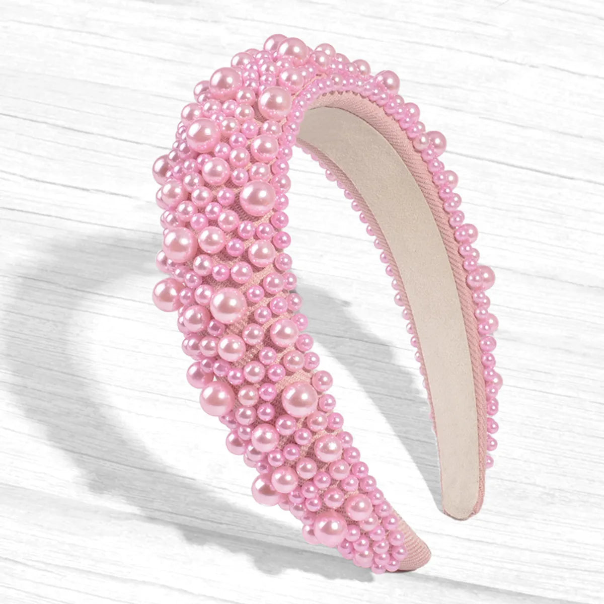 Elegant Geometric Imitation Pearl Sponge Hair Band 1 Piece