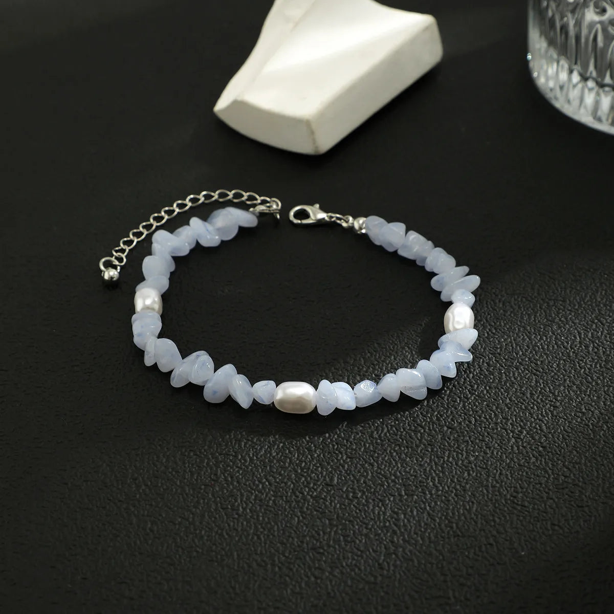 Elegant Geometric Imitation Pearl Turquoise Beaded Unisex Bracelets