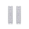 Elegant Geometric Moissanite Inlaid 925 Silver Earrings Unisex