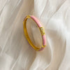 Elegant Geometric Plated Bracelet With Glossy Finish And Semihollow Design Versatile Fashion Jewelry Accessory