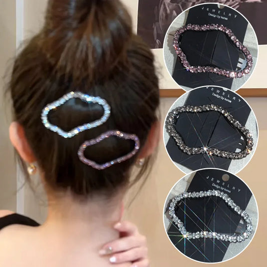 Elegant Geometric Rhinestone Hair Clip