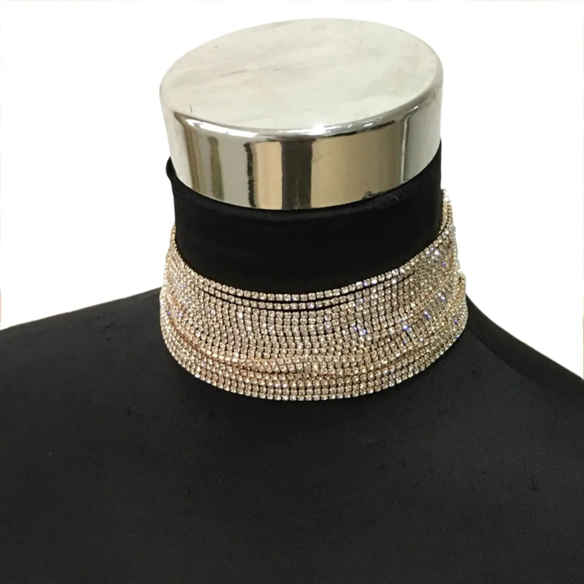 Elegant Geometric Rhinestone Women'S Choker