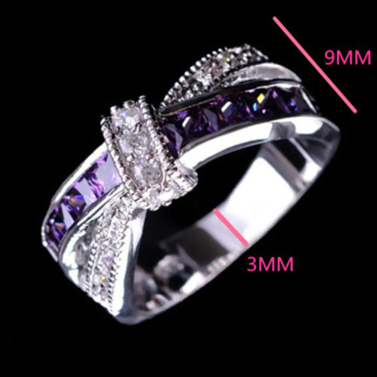 Elegant Geometric Rhinestones Metal Wholesale Rings