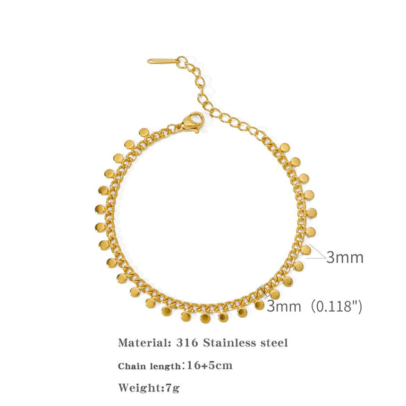 Elegant Geometric Round Pendant Clavicle Chain Unisex Minimalist Necklace