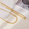 Elegant Geometric Round Pendant Clavicle Chain Unisex Minimalist Necklace