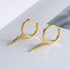 Elegant Geometric S925 Sterling Silver Earrings With Micro Diamond Studded Electroplated Light Luxury Ear Buckle Jewelry