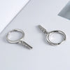Elegant Geometric S925 Sterling Silver Earrings With Micro Diamond Studded Electroplated Light Luxury Ear Buckle Jewelry
