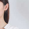 Elegant Geometric S925 Sterling Silver Earrings With Micro Diamond Studded Electroplated Light Luxury Ear Buckle Jewelry