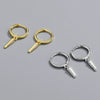 Elegant Geometric S925 Sterling Silver Earrings With Micro Diamond Studded Electroplated Light Luxury Ear Buckle Jewelry