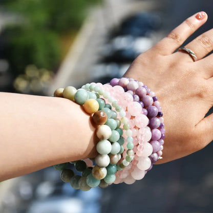 Elegant Geometric Solid Color Natural Stone Bracelets In Bulk