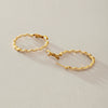 Elegant Geometric Stainless Steel Rhinestone Wave Circle Ear Clips For Women Electroplated Sparkling High End Earrings Wholesale