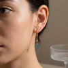 Elegant Geometric Titanium Steel Earrings With Detachable Cshaped Tassels Cubic Zirconia And Vacuum Gold Pvd Plating