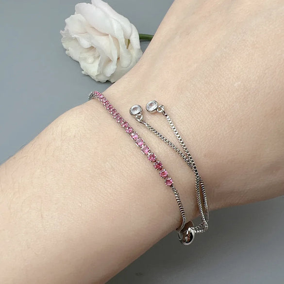 Elegant Geometric Zircon Alloy Wholesale Bracelets