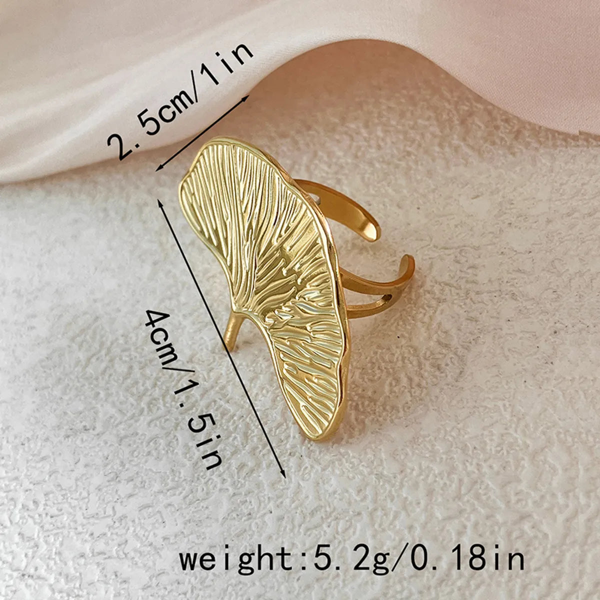 Elegant Glam Artistic Flower Dragonfly 304 Stainless Steel 14K Gold Plated Rings In Bulk