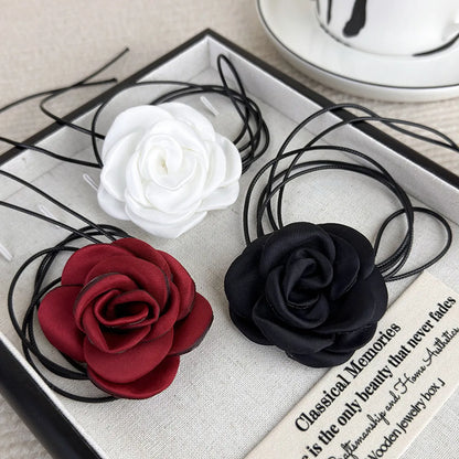 Elegant Glam Flower Cloth Women's Choker