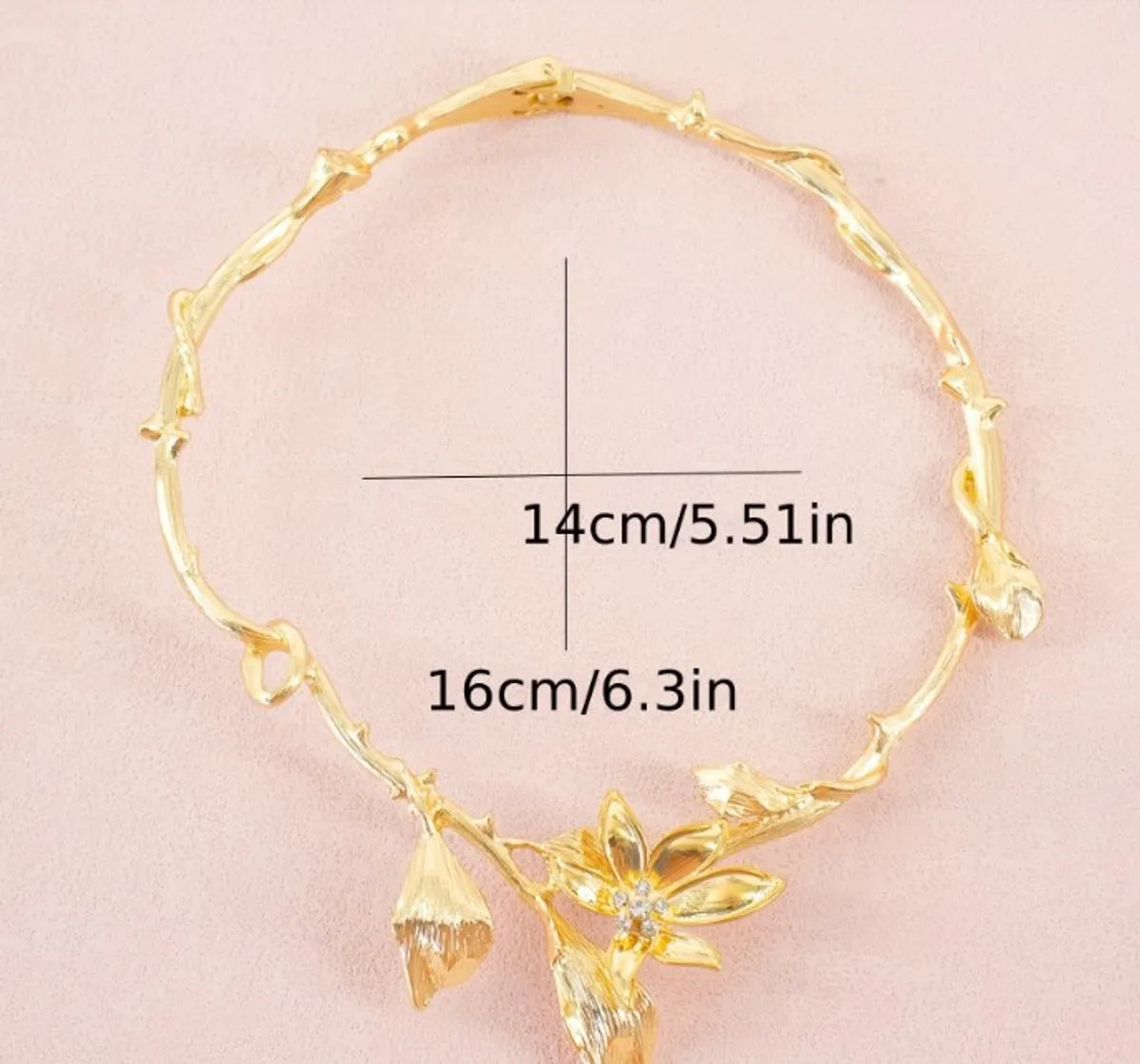 Elegant Glam Flower Rhinestones Alloy Wholesale Choker