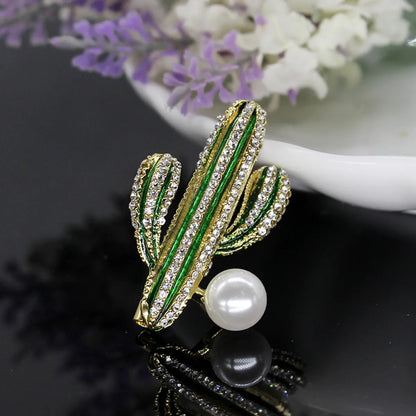 Elegant Glam Geometric Alloy Plating Inlay Artificial Pearls Rhinestones Shell Women'S Brooches