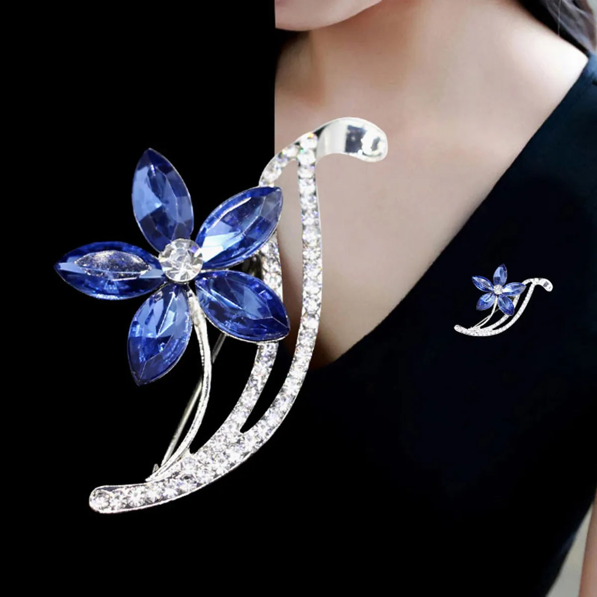 Elegant Glam Geometric Alloy Plating Inlay Artificial Pearls Rhinestones Shell Women'S Brooches