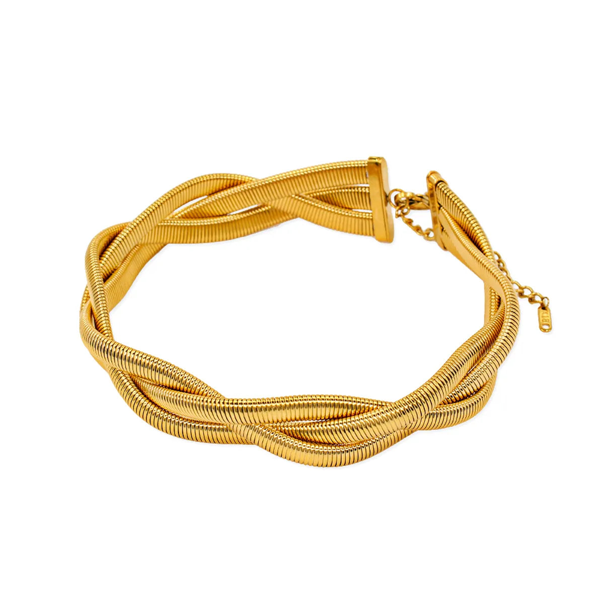 Wholesale Jewelry Elegant Glam Geometric 304 Stainless Steel 18K Gold Plated Plating Bracelets Necklace