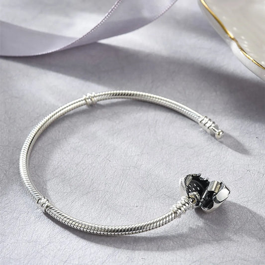 Elegant Glam Heart Shape Sterling Silver Plating Silver Plated Bracelets