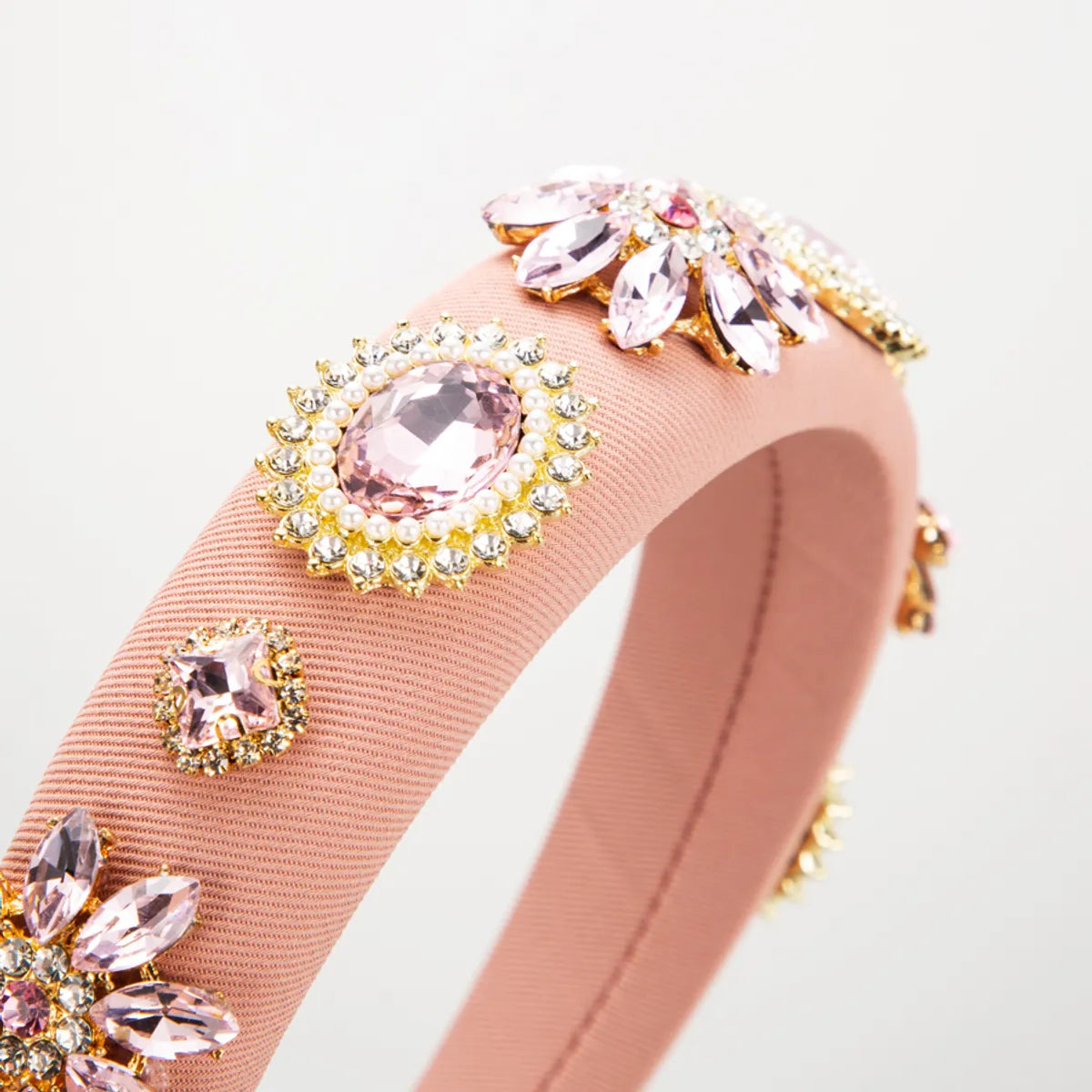 Elegant Glam Luxurious Flower Cloth Rhinestone Inlay Rhinestones Hair Band