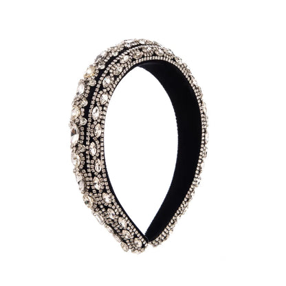 Women'S Elegant Glam Luxurious Geometric Cloth Inlay Rhinestones Hair Band