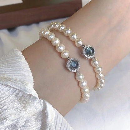 Elegant Glam Luxurious Geometric Imitation Pearl Plating Women'S Bracelets