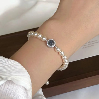 Elegant Glam Luxurious Geometric Imitation Pearl Plating Women'S Bracelets