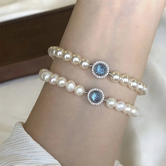 Elegant Glam Luxurious Geometric Imitation Pearl Plating Women'S Bracelets