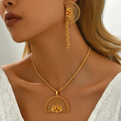 Elegant Glam Luxurious Sector Alloy Hollow Out Women'S Jewelry Set