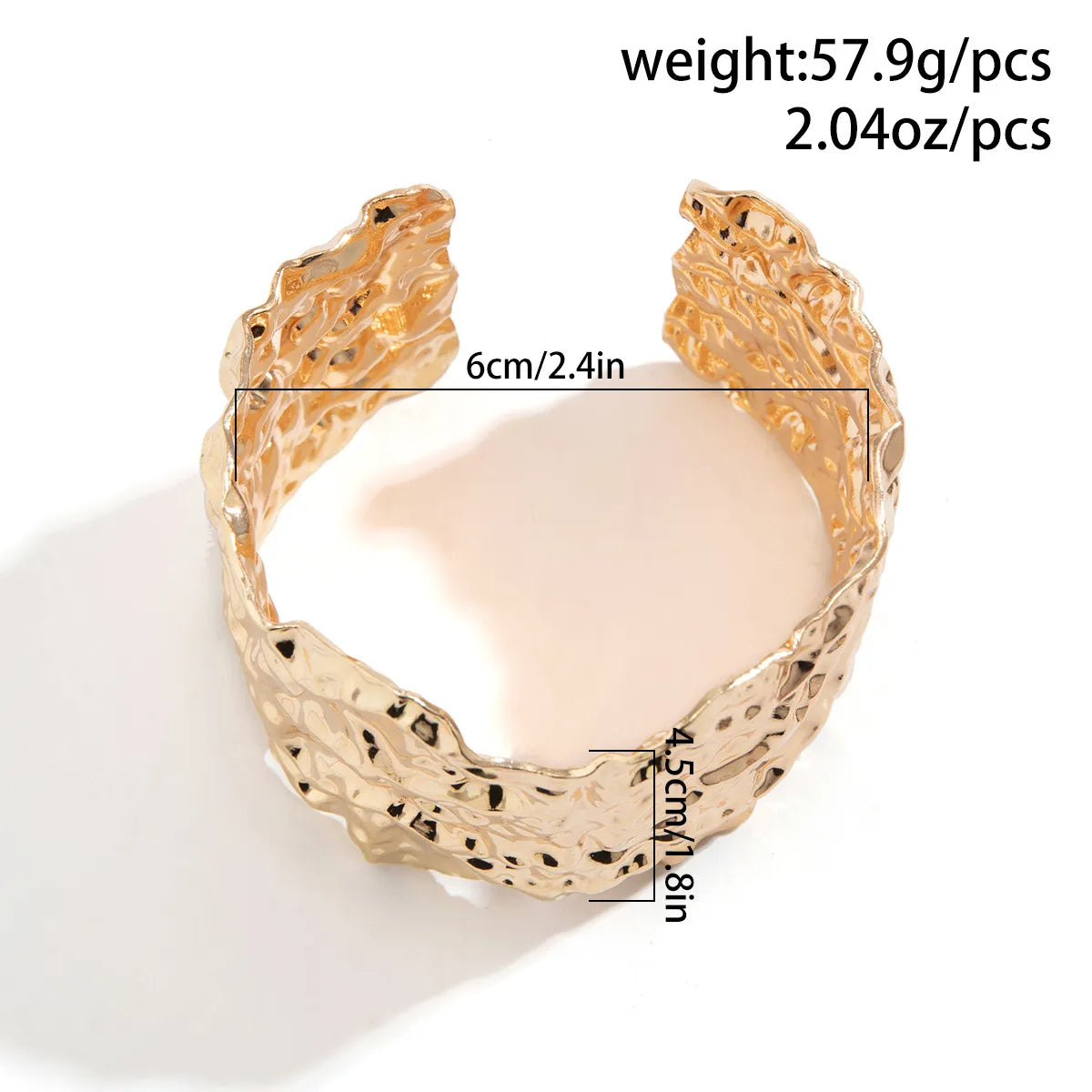 Elegant Glam Luxurious Solid Color Gold Plated Iron Wholesale Bangle