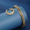 Elegant Glam Modern Style T Shape Copper 18k Gold Plated Rings Bracelets In Bulk