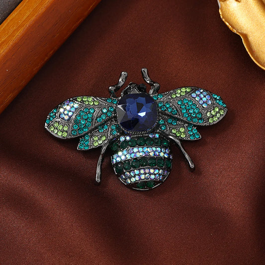 Elegant Glam Retro Bee Alloy Plating Inlay Rhinestones Women'S Brooches