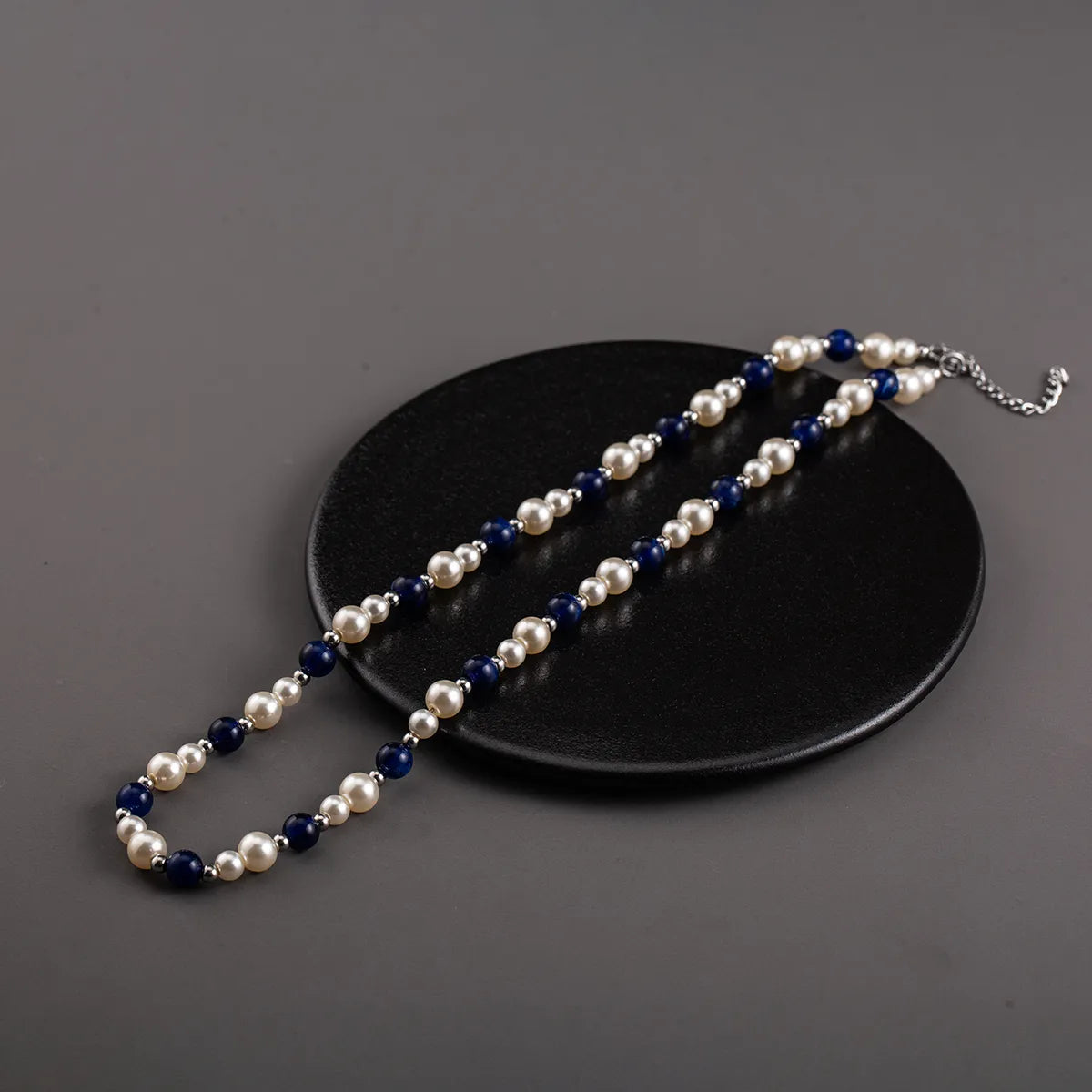 Elegant Glam Retro Color Block Stainless Steel Arylic Imitation Pearl Beaded Women's Necklace