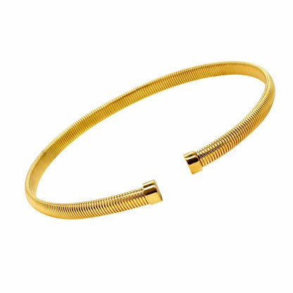 Wholesale Jewelry Elegant Glam Round 304 Stainless Steel 18K Gold Plating In The Furnace Plating Bracelets Earrings Necklace