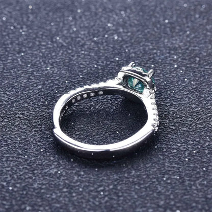 Copper Silver Plated Elegant Glam Shiny Plating Inlay Round Square Zircon Open Rings