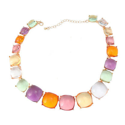 Elegant Glam Square Resin Alloy Wholesale Necklace