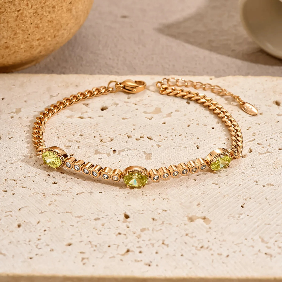 Elegant Glam Sweet Solid Color Copper Inlay Zircon Bracelets