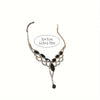 Elegant Glam Water Droplets Alloy Tassel Inlay Rhinestones Silver Plated Women'S Necklace