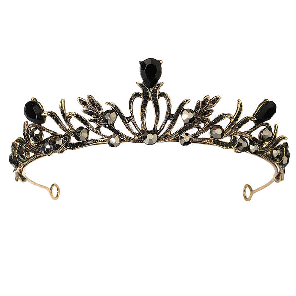 Elegant Gold Tone Rhinestone Pearl Bridal Crown Wedding Headpiece For Women And Formal Ceremony Accessories