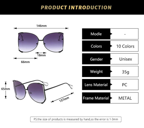 Elegant Gradient Color Pc Square Pearl Full Frame Women'S Sunglasses
