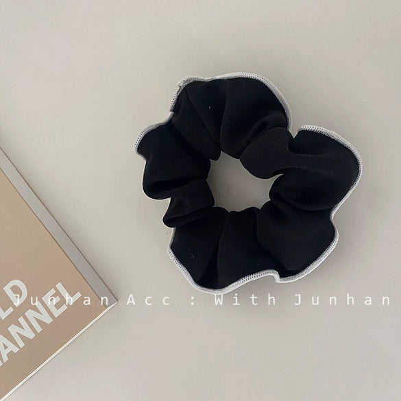 Elegant Handmade Cloth Scrunchie Hair Tie Geometric Simple Fashion Hair Rope For Women