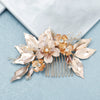 Elegant Handmade Pearl Flower Hair Comb For Women Retro Bridal Hair Accessory Wedding Veil Comb