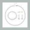 Elegant Handmade Round Glass Bead Jewelry Set For Women With Ball Chain Necklace Earrings And Hand Accessory