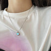 Elegant Heart Pendant Necklace For Women Alloy Electroplated Chain Fashion Minimalist Style
