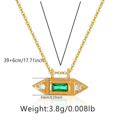 Elegant Heart Shape Copper Plating Inlay Zircon Pendant Necklace