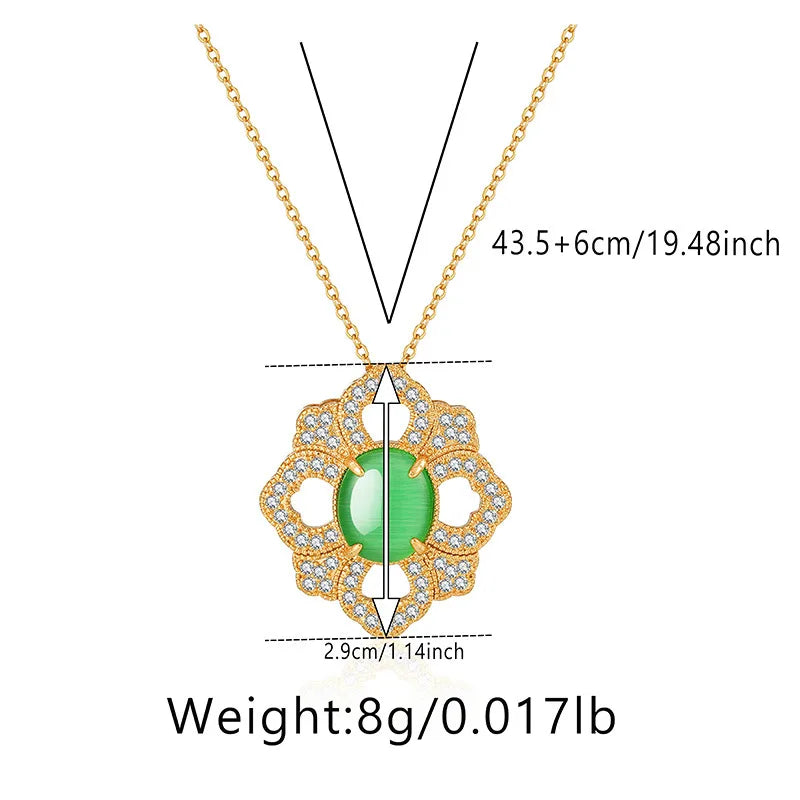 Elegant Heart Shape Copper Plating Inlay Zircon Pendant Necklace