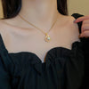 Elegant Heart Shape Flower Bow Knot Imitation Pearl Metal Beaded Inlay Rhinestones Women'S Necklace